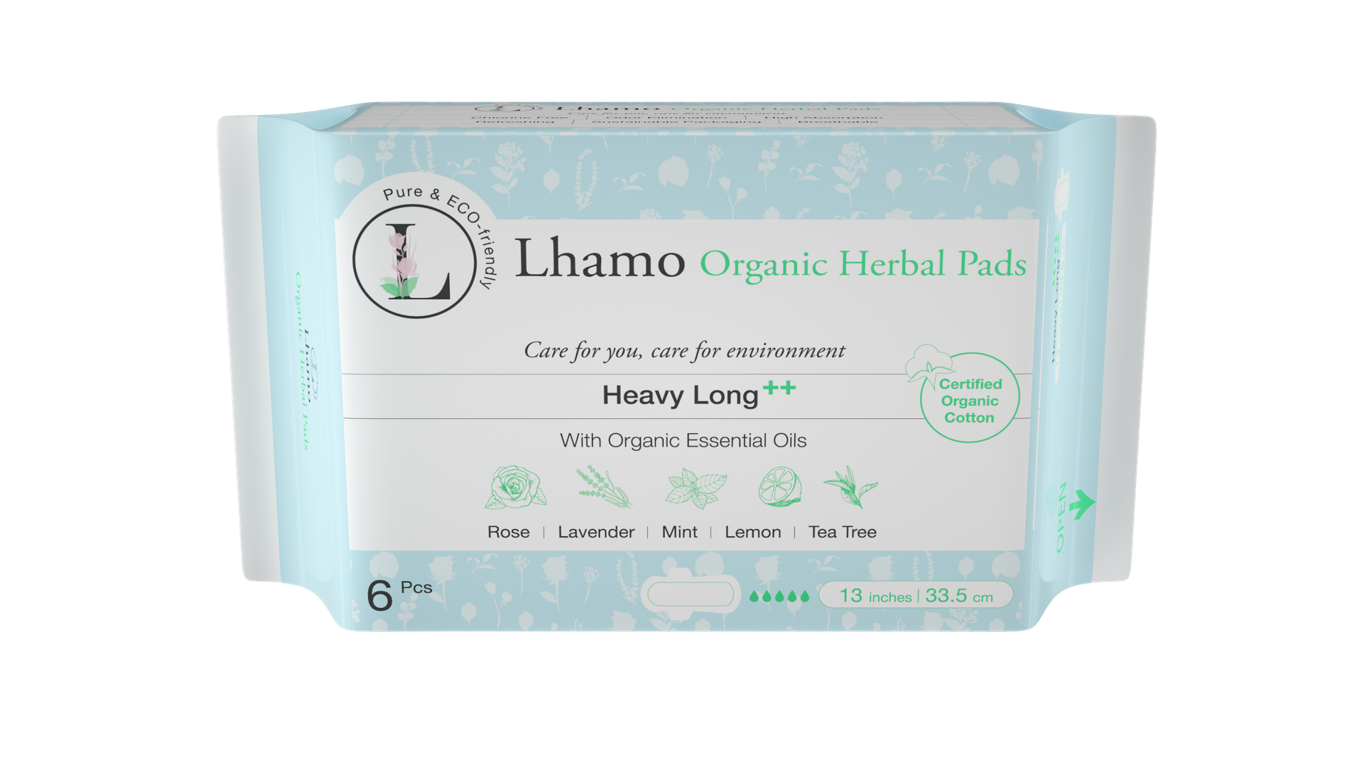 Lhamo 有機精油衛生棉-超強吸收加長型(單包)量大安心睡